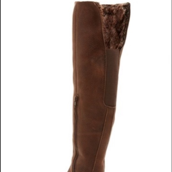 Lucky brand tall/leather boot in color nutmeg - Picture 3 of 6
